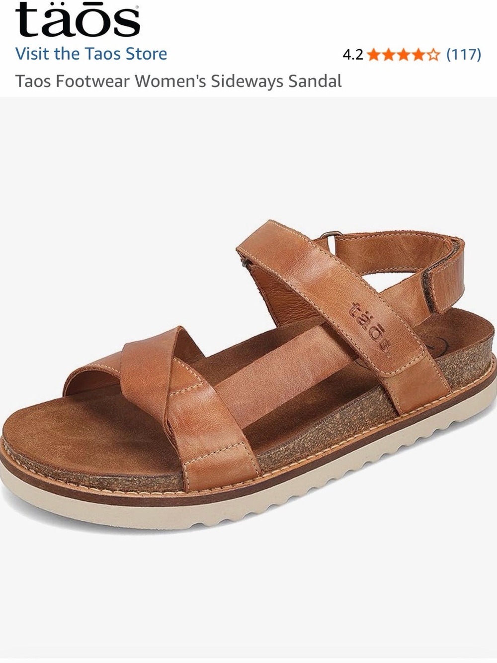 Taos Sideways Sandal Size 37 NEW
